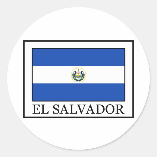 El Salvador Runder Aufkleber (Vorderseite)