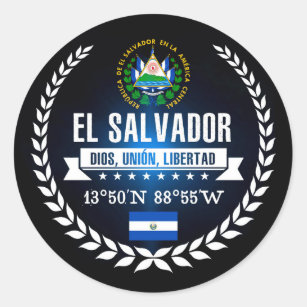 El Salvador Runder Aufkleber