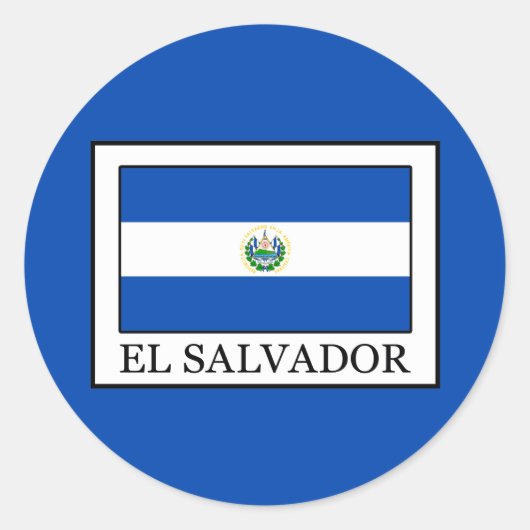El Salvador Runder Aufkleber (Vorderseite)