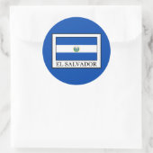 El Salvador Runder Aufkleber (Tasche)