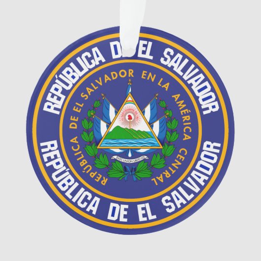 El Salvador rundes Emblem Ornament (Vorderseite)