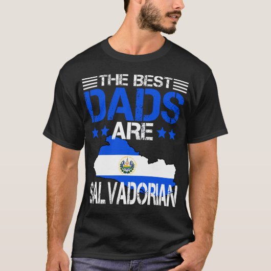 El Salvador Salvadorianischer Vater Vathers Day Gi T-Shirt (Vorderseite)