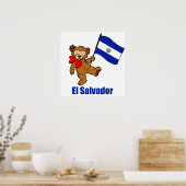 El Salvador Teddy Bear Poster (Küche)