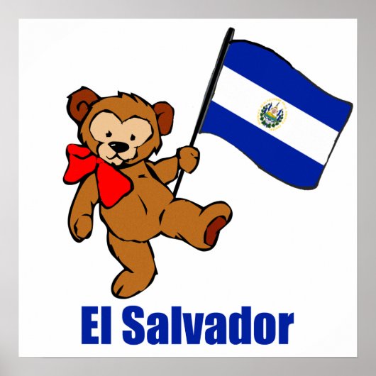 El Salvador Teddy Bear Poster (Vorne)