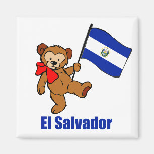 El Salvador Teddybär Magnet