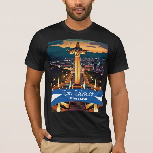 El Salvador Travel Vintage Poster San Salvador T-Shirt (Vorderseite)