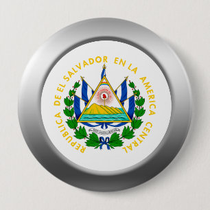El Salvador-Wappen Button