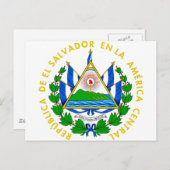 El Salvador-Wappen Postkarte (Vorne/Hinten)