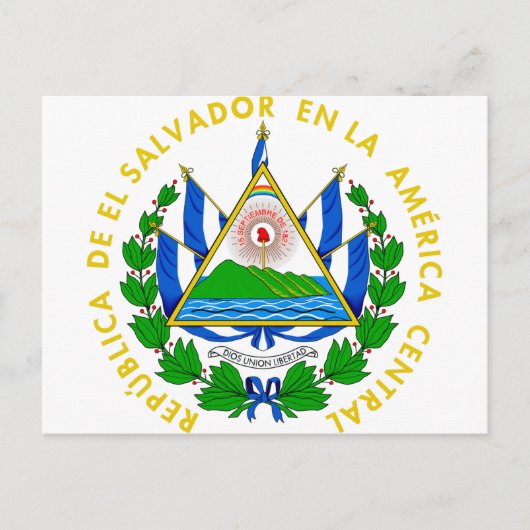 El Salvador-Wappen Postkarte (Vorderseite)