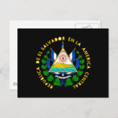 El Salvador-Wappen Postkarte (Vorne/Hinten)
