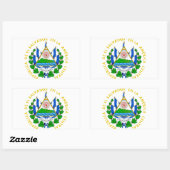 El Salvador-Wappen Rechteckiger Aufkleber (Blatt)