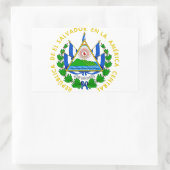El Salvador-Wappen Rechteckiger Aufkleber (Tasche)
