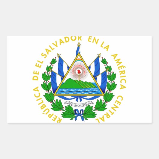 El Salvador-Wappen Rechteckiger Aufkleber (Vorderseite)