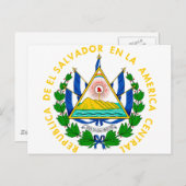 El Salvador Wappen SV Postkarte (Vorne/Hinten)