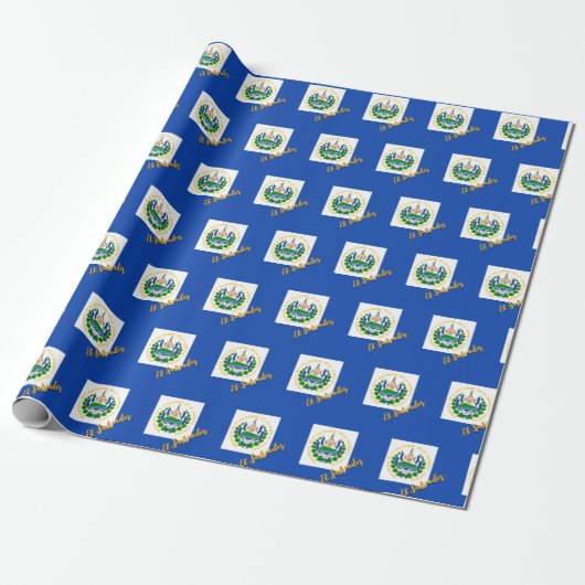 El Salvador Wrapping Paper, Salvador Flaggenpatrio Geschenkpapier (Ungerollt)