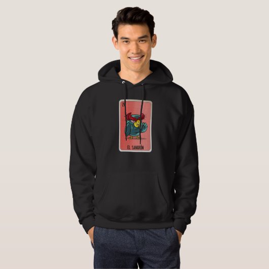 El Sangron Mexican Slang Lottery Bingo Cards Hoodie (Vorne ganz)