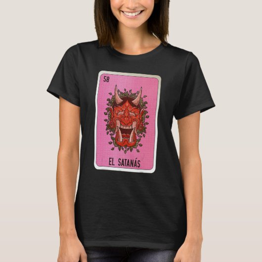 El Satanas Mexican Slang Lottery Bingo Cards T-Shirt (Vorderseite)