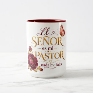 El Señor es mi Pastor Nada me Falta Spanischer C Zweifarbige Tasse