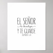 El Señor te bendiga y te guarde, Numeros 6:24 Poster (Vorne)