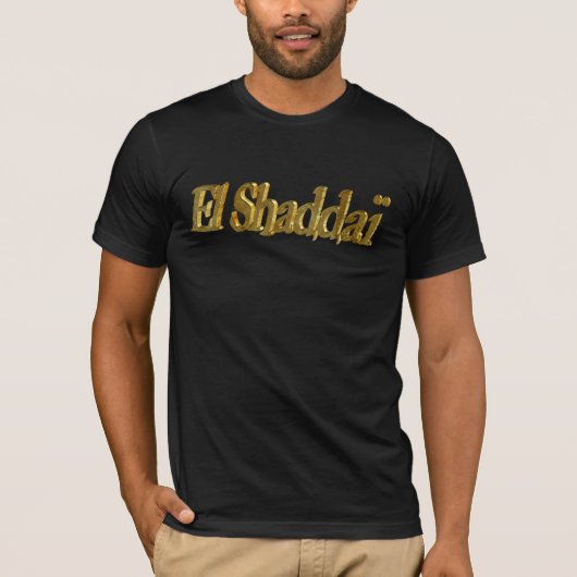 EL Shaddaï Gold 3D TRANS PNG T-Shirt (Vorderseite)