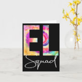 El Squad Tie Dye Back To School Frauen Anerkennung Karte (Gelbe Blume)