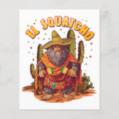 El Squatcho Bigfoot mit Maraca, Sombrero und Ponc (Rückseite)