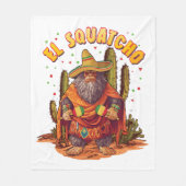 El Squatcho Bigfoot mit Maraca, Sombrero und Ponc Fleecedecke (Vorderseite)