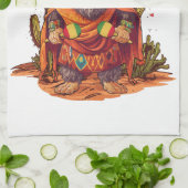 El Squatcho Bigfoot mit Maraca, Sombrero und Ponc Geschirrtuch (Gefaltet)