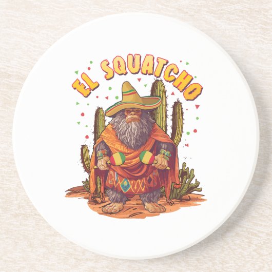 El Squatcho Bigfoot mit Maraca, Sombrero und Ponc Getränkeuntersetzer (Vorne)