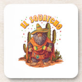 El Squatcho Bigfoot mit Maraca, Sombrero und Ponc Getränkeuntersetzer (Vorderseite)