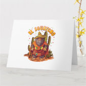 El Squatcho Bigfoot mit Maraca, Sombrero und Ponc Karte (Gelbe Blume)