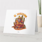 El Squatcho Bigfoot mit Maraca, Sombrero und Ponc Karte (Rückseite)