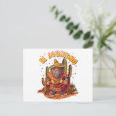 El Squatcho Bigfoot mit Maraca, Sombrero und Ponc Postkarte (Stehend Vorderseite)