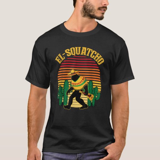 El Squatcho Bigfoot Sasquatch Funny Cinco De Mayo T-Shirt (Vorderseite)