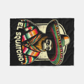 El Squatcho Funny Bigfoot Vintager Western Mexiko Fleecedecke (Vorderseite (Horizontal))