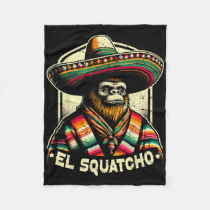 El Squatcho Lustiger Bigfoot Vintage Western Mexik Fleecedecke