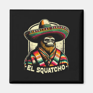 El Squatcho Lustiger Bigfoot Vintage Western Mexik Magnet