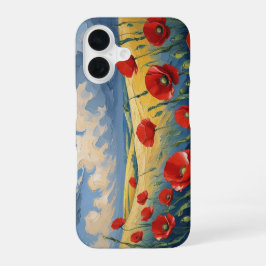 El susurro del viento en las amapolas iPhone 16 hülle