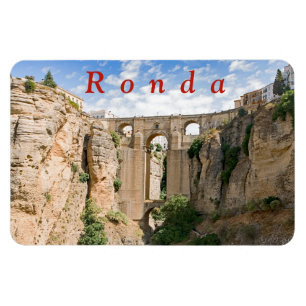 "EL Tajo" von Ronda mit dem Puente Nuevo. Magnet