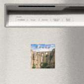 "El Tajo" von Ronda mit der Puente Nuevo. Magnet (In Situ (Geschirrspüler))