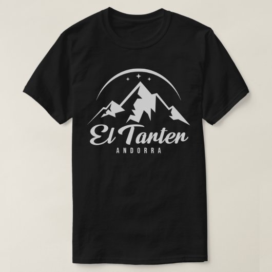 El Tarter Andorra Skigebiet Snowboarden T-Shirt (Design vorne)