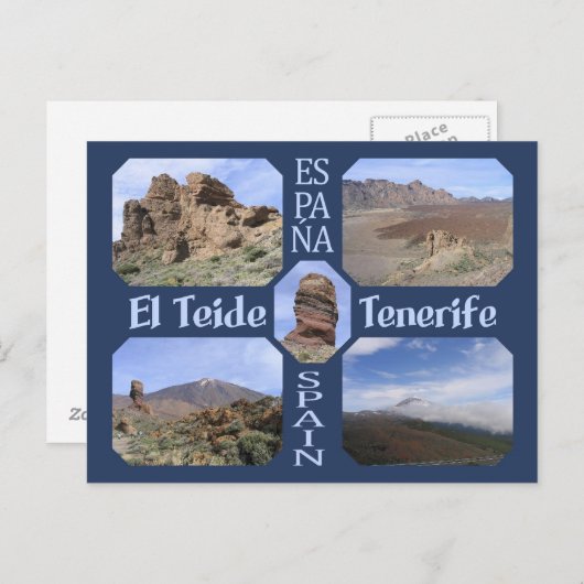 El Teide, benutzerdefinierte Postkarte Teneriffas (Vorne/Hinten)