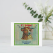 El Toro Orange Label Postkarte (Stehend Vorderseite)