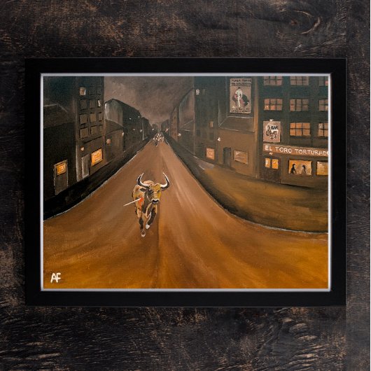 El Toro Torturado Malerei von Alfred Fox Leinwanddruck