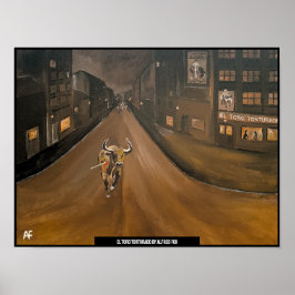 El Toro Torturado Malerei von Alfred Fox Poster