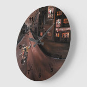 El Toro Torturado Painting by Alfred Fox Große Wanduhr (Winkel)