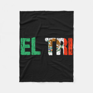 El Tri Mexiko Fußball Fan Fußball abgenutztes Flag Fleecedecke