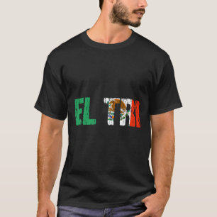 El Tri Mexiko Fußball Fan Futbol abgenutztes Flagg T-Shirt