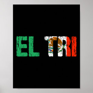El Tri Mexiko Fußball Fan Futbol bedrucktes Flagge Poster