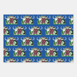 ¡El trío perfecto! Geschenkpapier Set